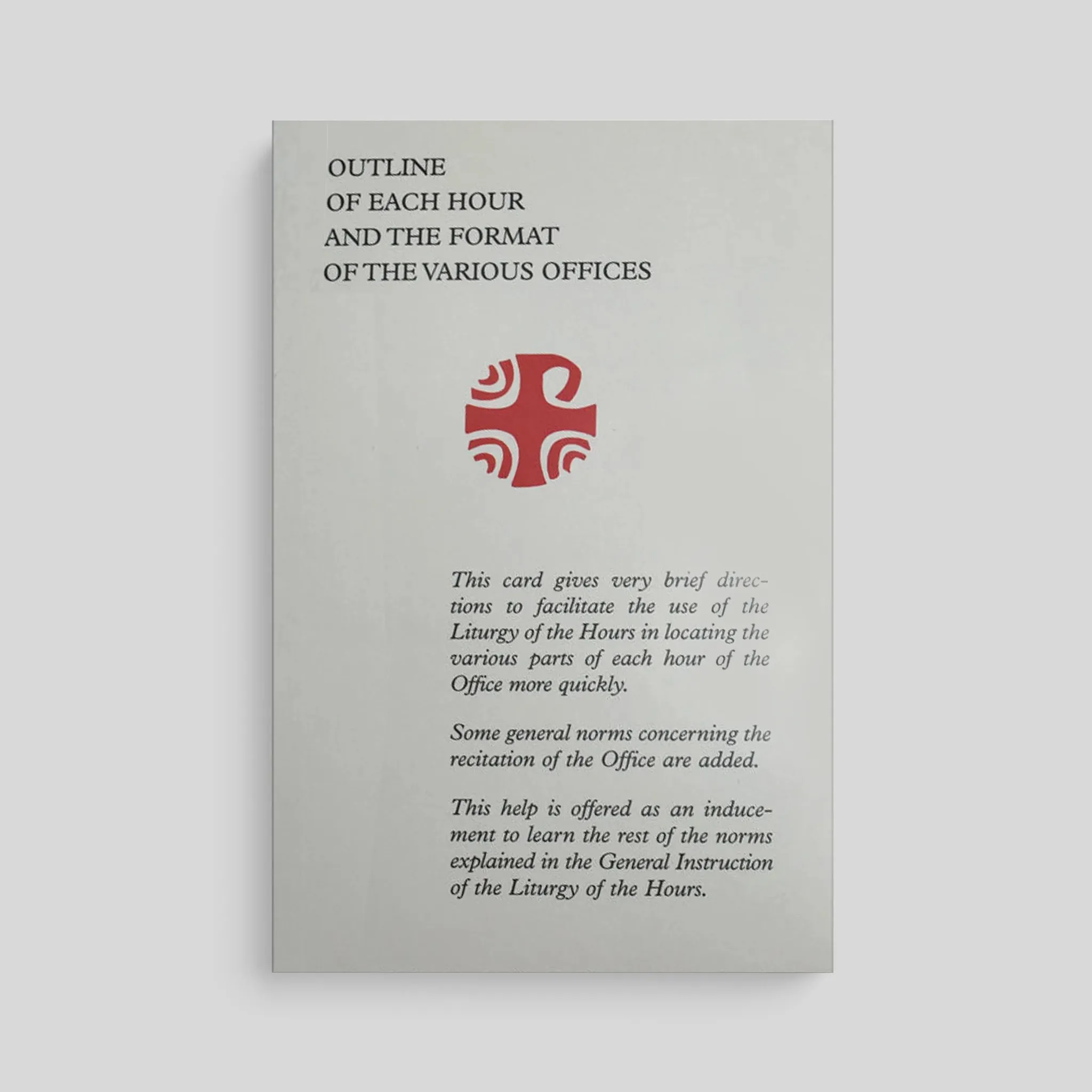 Liturgy of the Hours: Inserts