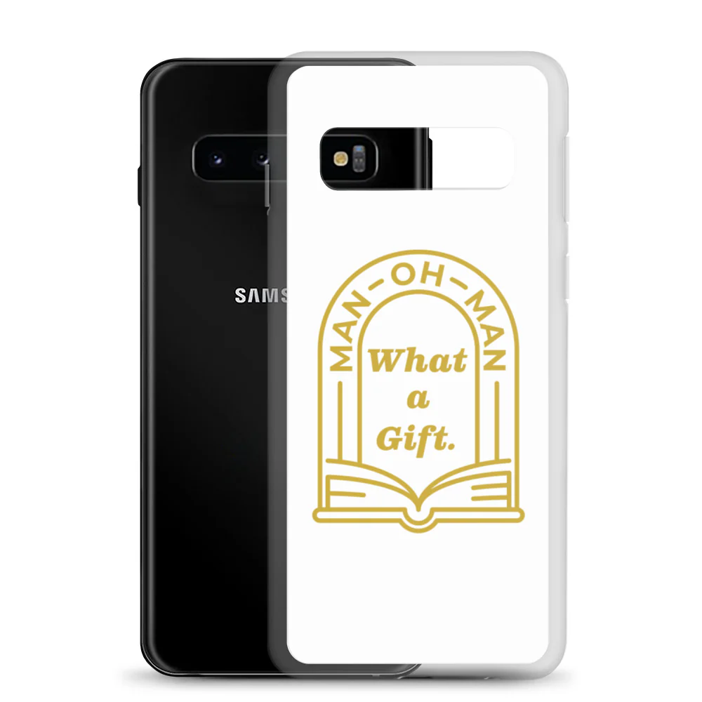 Man-oh-Man Bible in a Year Samsung Phone Case - White - Image 2
