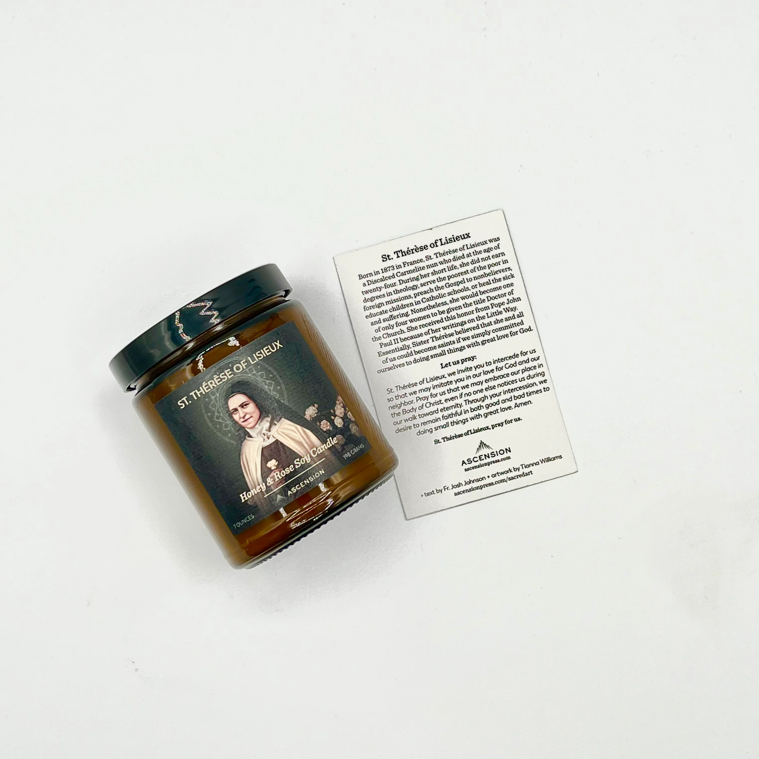 "Honey & Rose" / St. ThérÚse of Lisieux Soy Candle - Image 5
