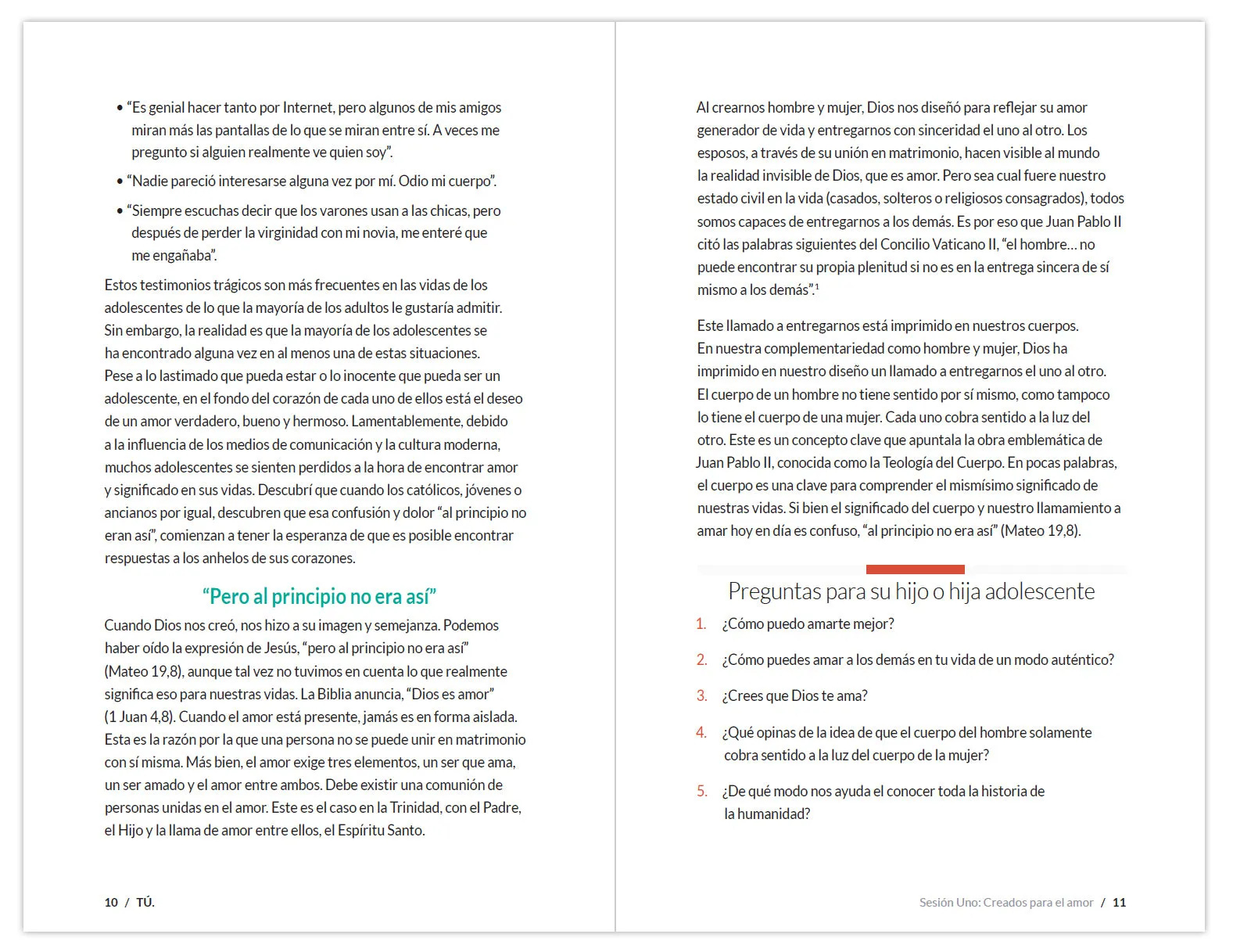 YOU: Life, Love, and the Theology of the Body, Parent's Guide (Spanish) - Image 2